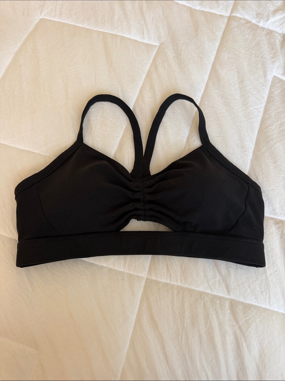 Athleta Black Vital Cinch Sports Bra